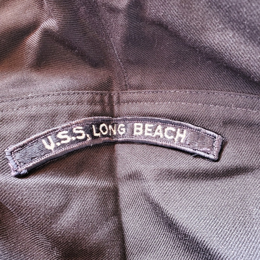 VTG Collectors Item- 80s USS Long Beach Navy Dress Blues "Crackerjack" Set - Picture 5 of 16